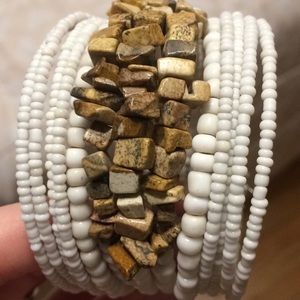 White Cuff Bracelet